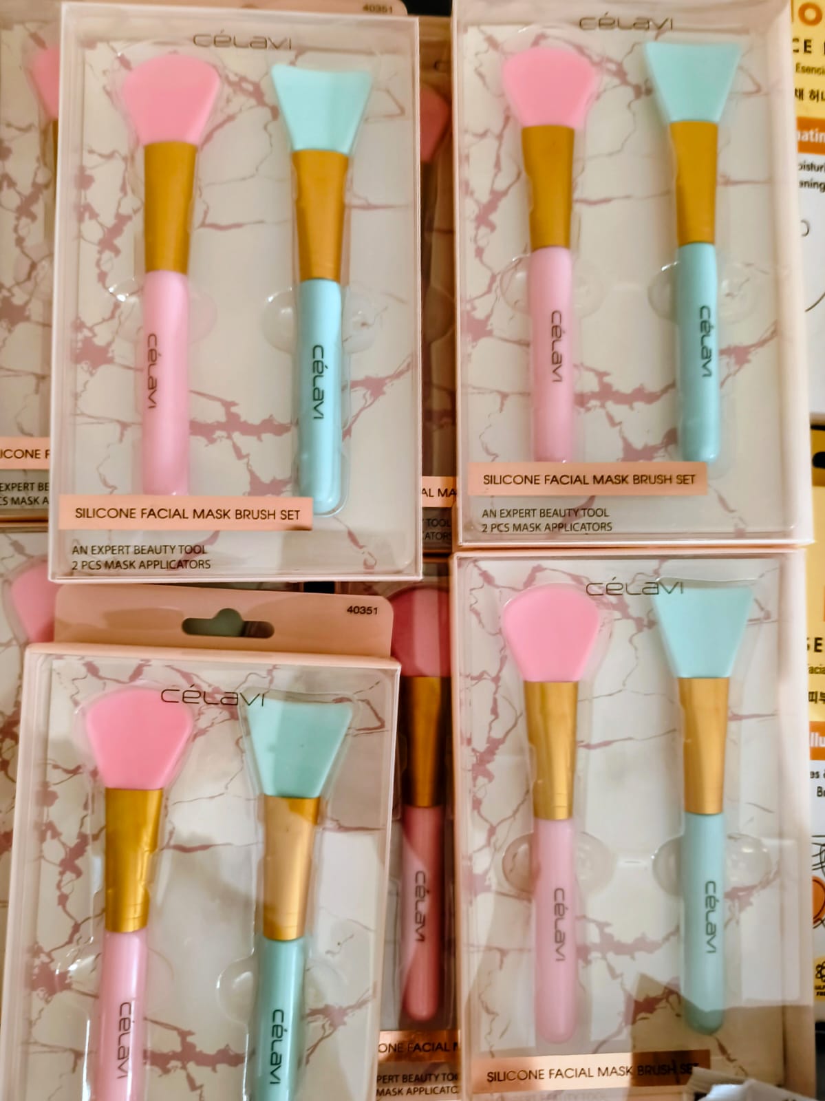 Set de brochas aplicadoras de silicón para mascarilla facial
