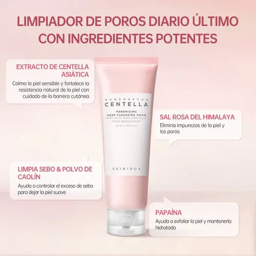 SKIN1004 Centella Poremizing Deep Cleansing Foam – Limpiador Profundo para Poros