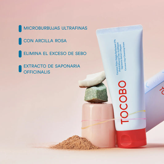 Tocobo Coconut Clay Cleansing Foam – Espuma Limpiadora para Piel Mixta y Grasa