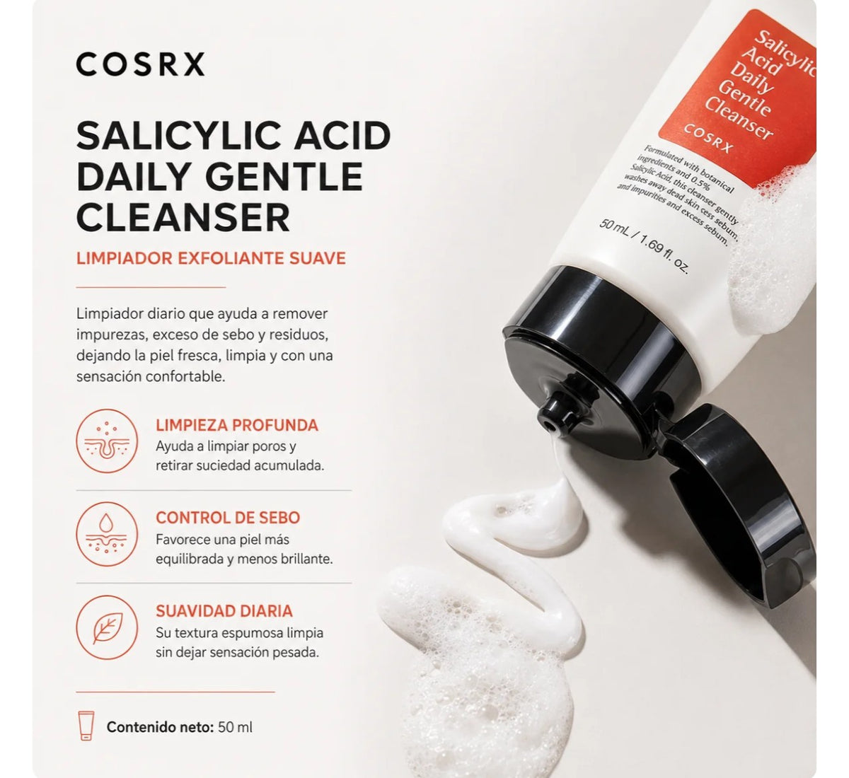 Limpiador Antiacné acido salicílico COSRX