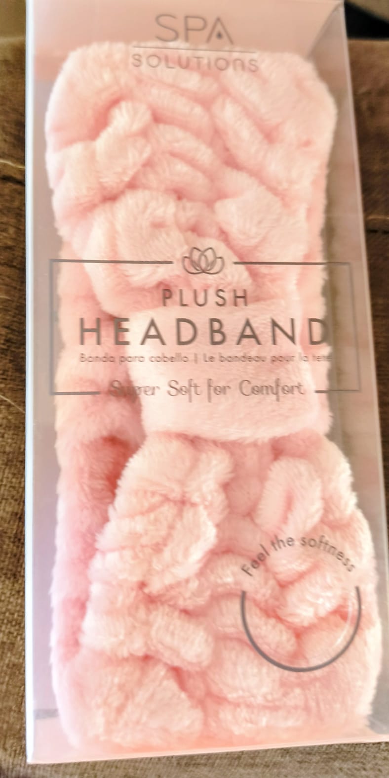Diadema de felpa para el cabello de la línea Spa Solutions para skincare