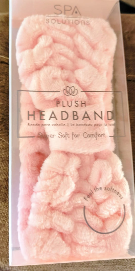 Diadema de felpa para el cabello de la línea Spa Solutions para skincare