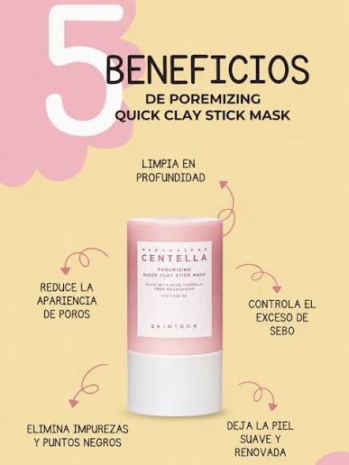 SKIN1004 Centella Poremizing Quick Clay Stick – Mascarilla de Arcilla en Barra